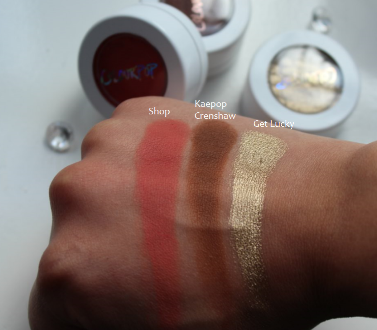 Colourpop Super Shock Shadow swatches