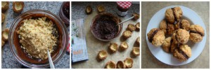 zoete perziken met chocola