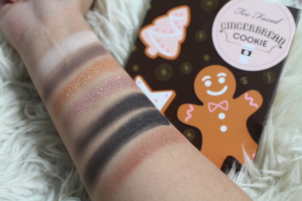 too faced grande hotel cafe gingerbread cookie swatches