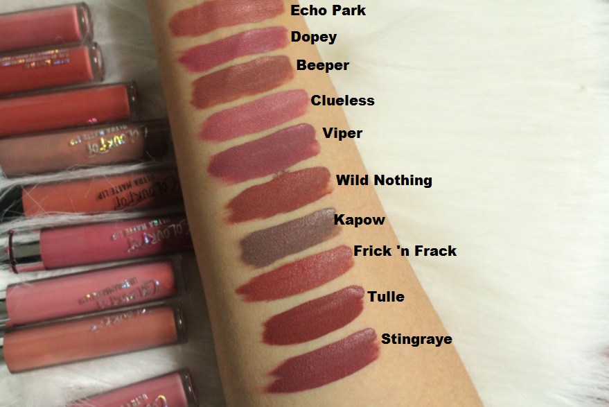 Colourpop nude lipstick swatches