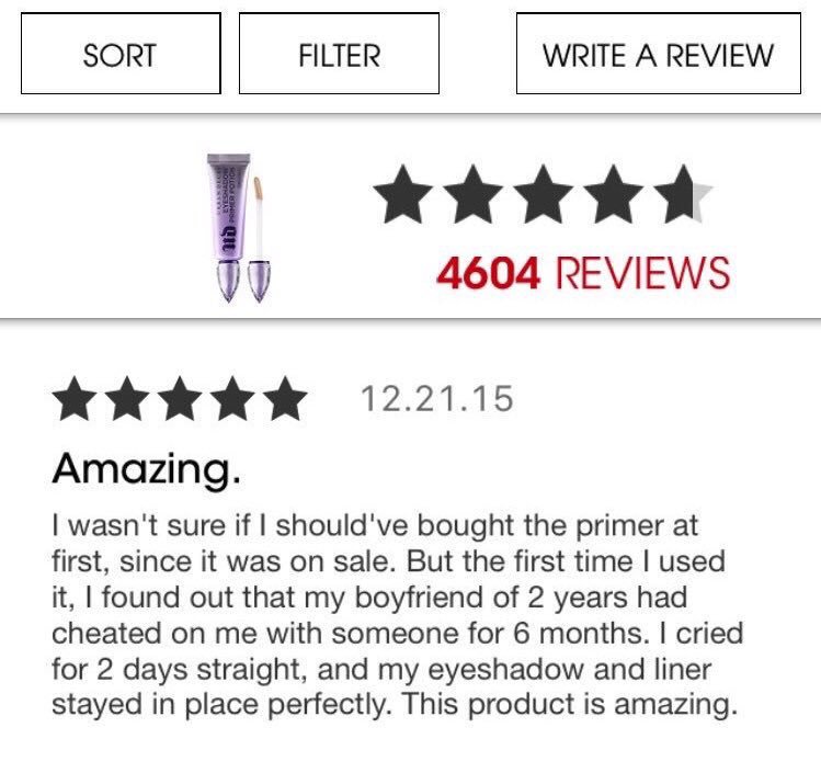 grappige make-up review sephora