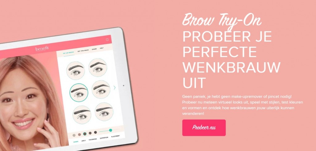 benefit brow try on