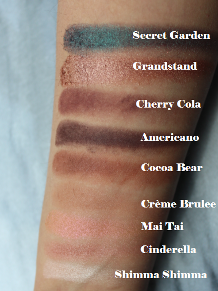 Makeup Geek Eyeshadow swatches