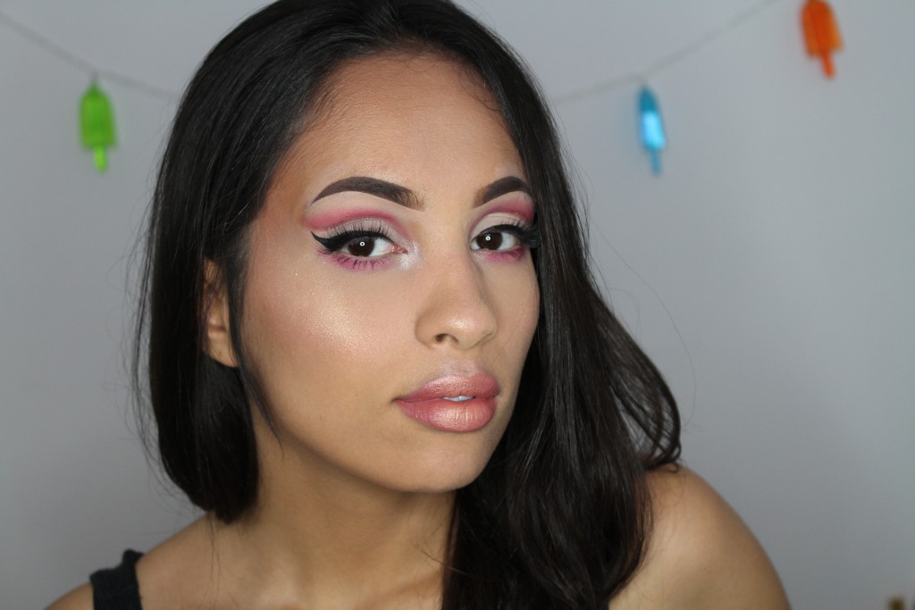 flamingo make-up glitter roze