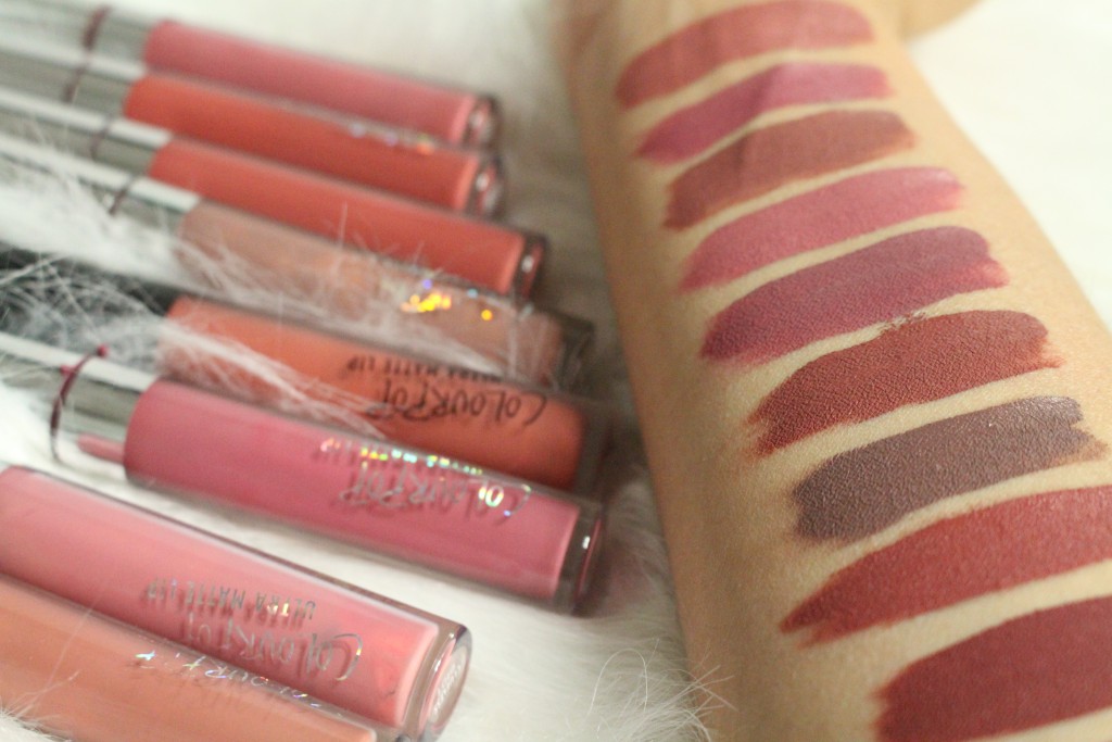 colourpop ultra matte lip swatches nude