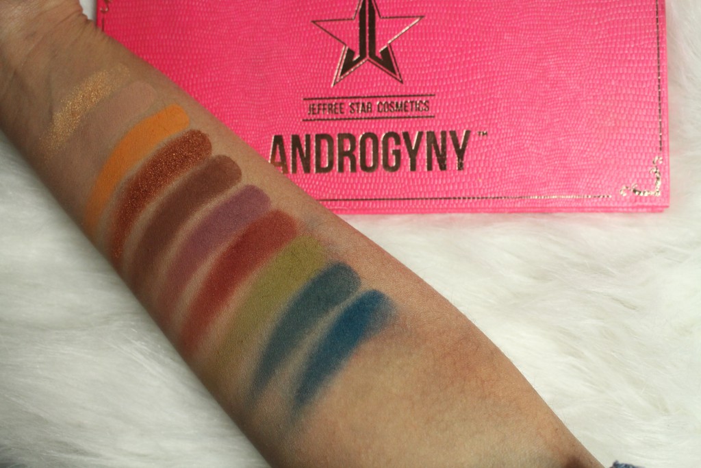 jeffree star cosmetics androgyny palette swatches