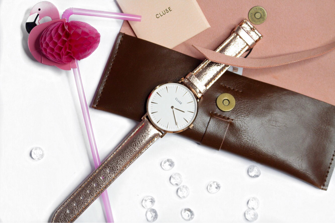 WINACTIE | CLUSE La Boheme rose metallic horloge!