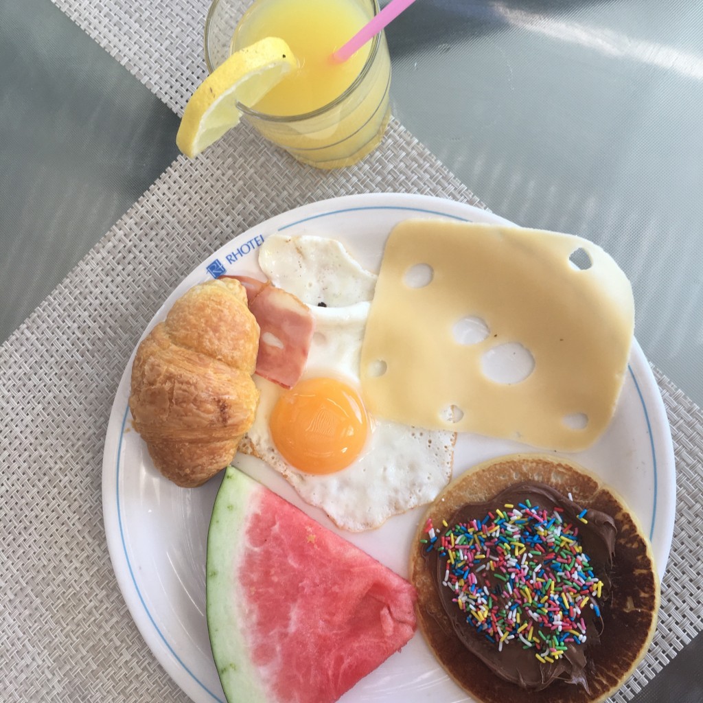 Rhodos Oceanis ontbijt eten