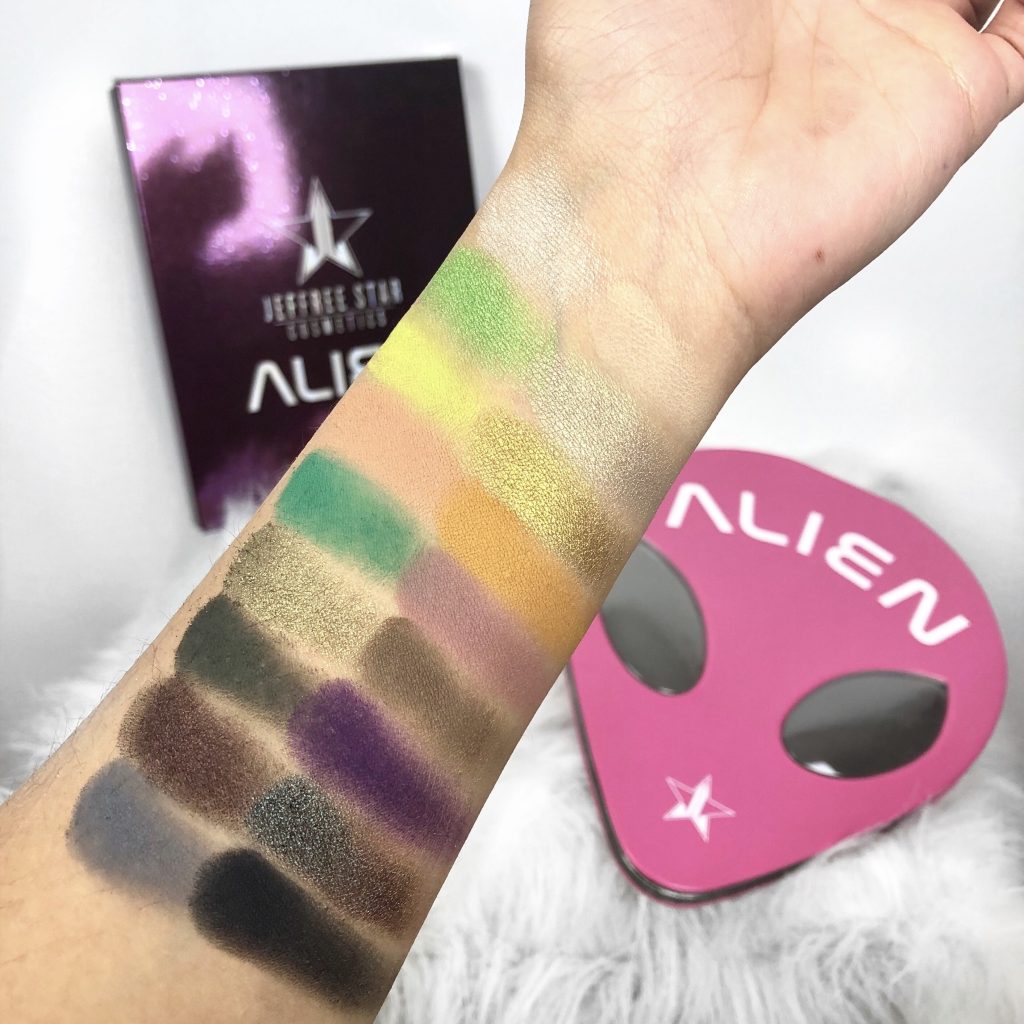 Jeffree star cosmetics alien eyeshadow palette review